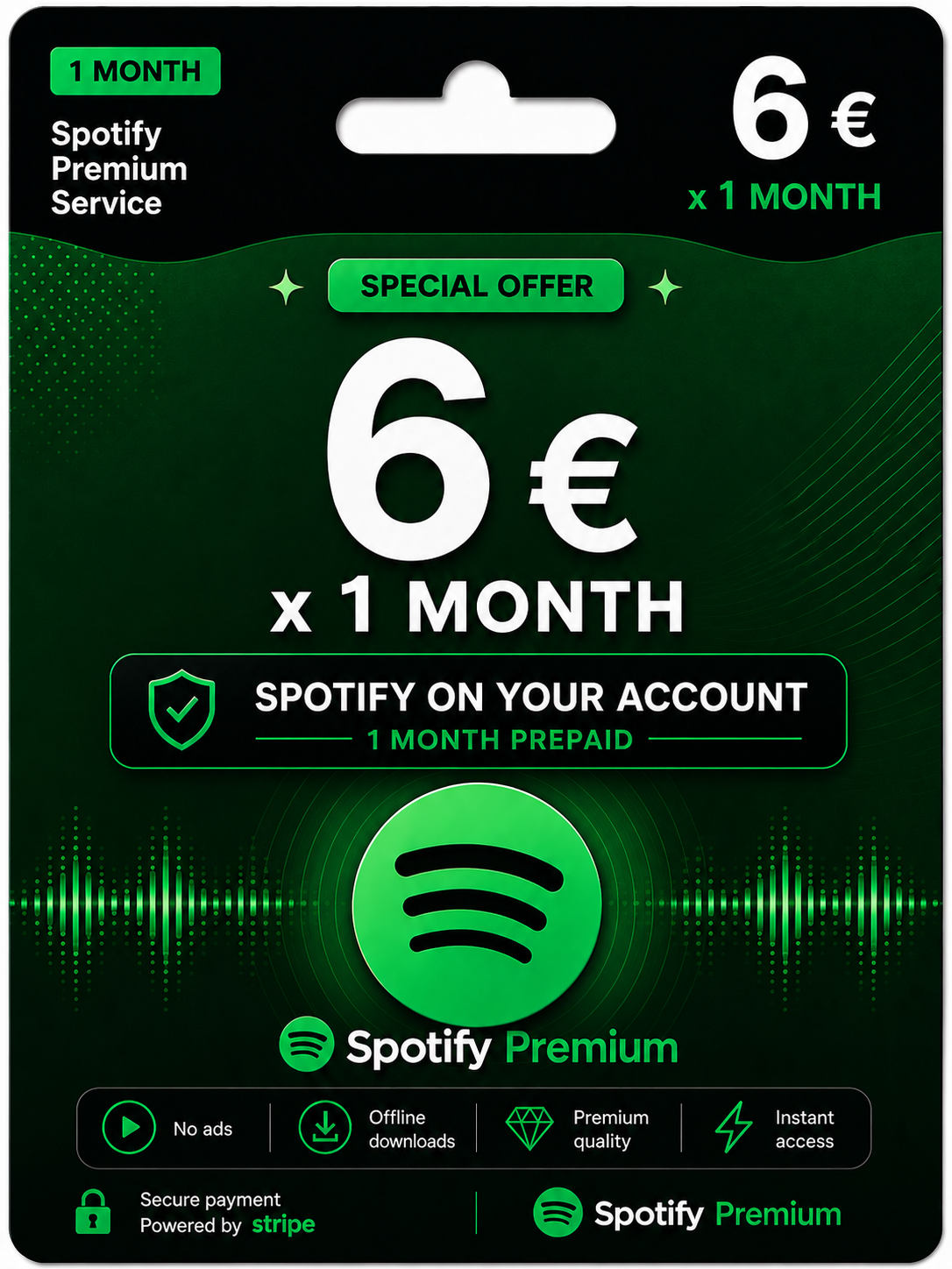 Spotify Premium 1 maand